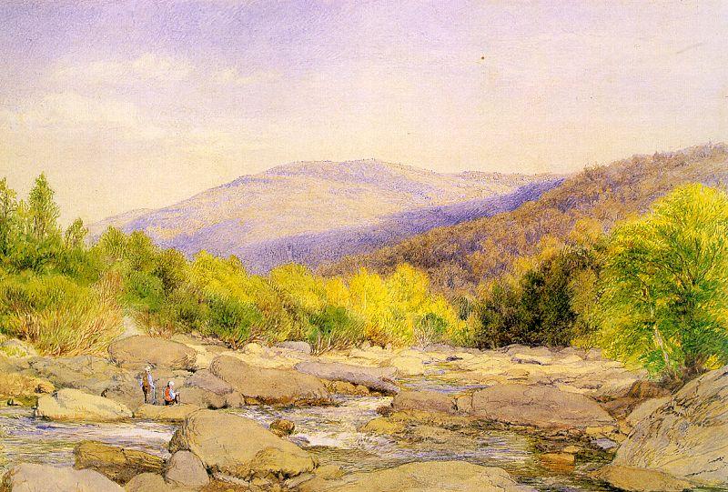 Hill, John William View on Catskill Creek Spain oil painting art